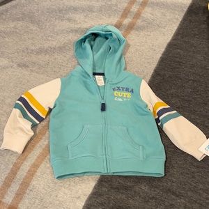 NWT Carter’s 18 months zip up light sweatshirt